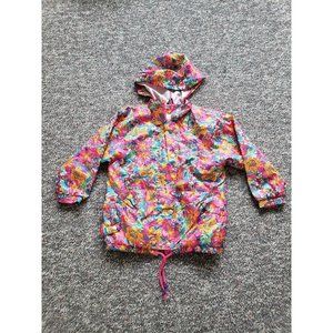 90s Girls Floral Windbreaker